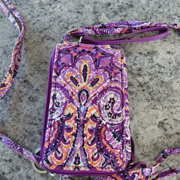 Vera Bradley Purple and Pink Patterned Crossbody Bag - Picture 5 of 5